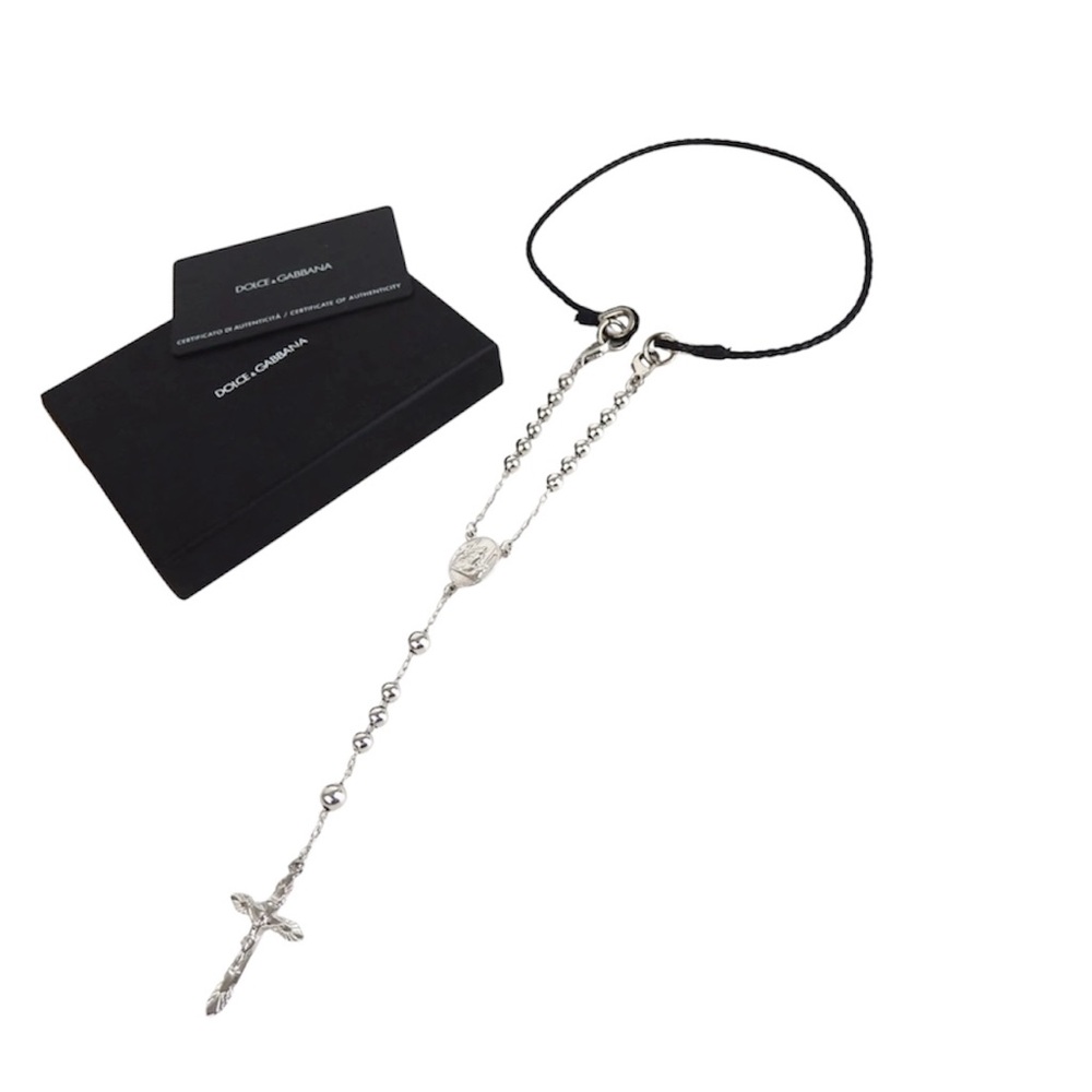 DOLCE & GABBANA Silver Rosary Necklace